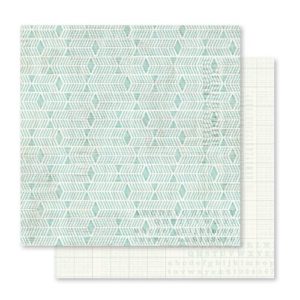 Pink Paislee - Memorandum Collection - 12 x 12 Double Sided Paper - Punch Card