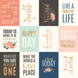 Pebbles - DIY Home Collection - 12 x 12 Cut Out Paper with Foil Accents