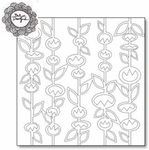 The Crafter's Workshop - 12 x 12 Doodling Template - Stick Flowers