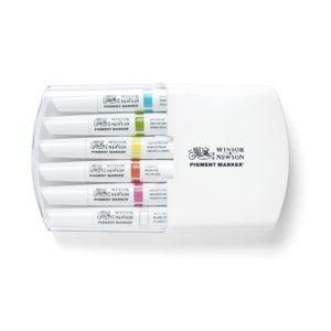 Winsor & Newton Pigment Marker 6 Set - Vibrant Tones