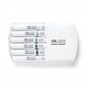 Winsor & Newton Pigment Marker 6 Set - Cool Greys