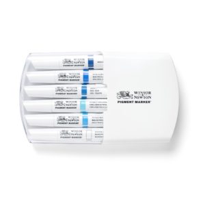 Winsor & Newton Pigment Marker 6 Set - BlueTones