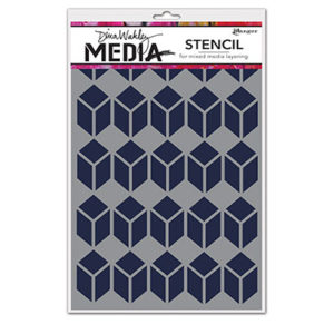 Dina Wakley Media Stencil - Stacked Squares