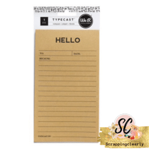 We R Memory Keepers Typecast - Hello Notebook