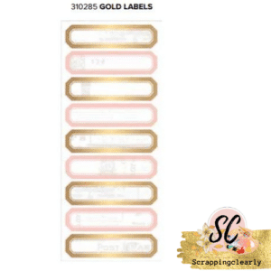 We R Memory Keepers Typecast - Gold/Pink Labels 18pk