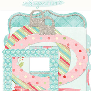 My Minds Eye - Sugar Plum Collection - Christmas - Chipboard Frames with Glitter Accents