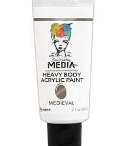 Dina Wakley Media Heavy Body Metallic Acrylic Paint 2oz - MEDIEVAL