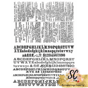 Tim Holtz Cling Stamps 7"X8.5"-Newsprint and Type