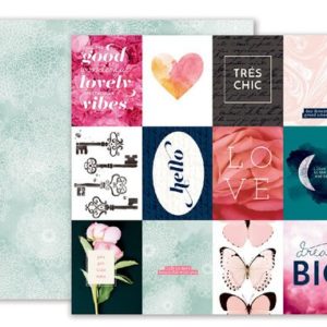 Pink Paislee - Moonstruck Collection - 12 x 12 Double Sided Paper - Paper 01