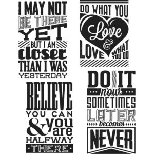 Tim Holtz Cling Stamps 7 Inch X8.5 Inch Motivation 3