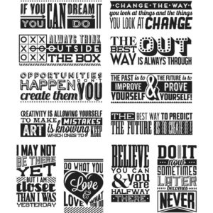 Tim Holtz Cling Stamps 7 Inch X8.5 Inch Mini Motivation