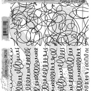 Tim Holtz Cling Mounted Rubber Stamp Set - Scribbles and Spirals