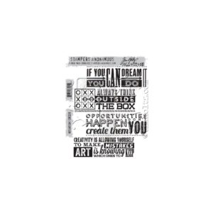 Tim Holtz Cling Stamps 7”x8.5" - Motivation 1