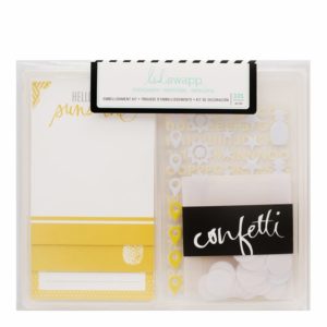 Heidi Swapp STATIONERY EMBELLISHMENT KIT YELLOW