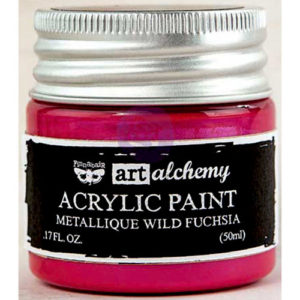 Prima - Finnabair - Art Alchemy - Acrylic Paint - Metallique - Wild Fuchsia