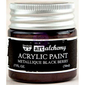 Prima - Finnabair - Art Alchemy - Acrylic Paint - Metallique - Blackberry