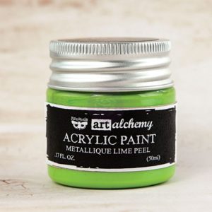 Prima - Finnabair - Art Alchemy - Acrylic Paint - Metallique - Lime Peel