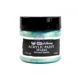 Prima - Finnabair - Art Alchemy - Sparks Acrylic Paint - Mermaid Sparkle
