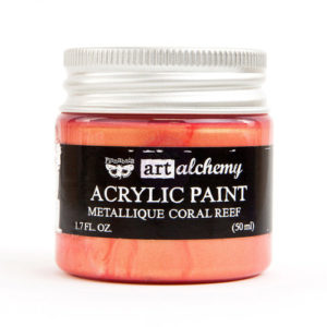 Prima - Finnabair - Art Alchemy - Acrylic Paint - Metallique - Coral Reef
