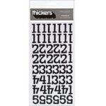 American Craft Thickers Glitter Numbers Black