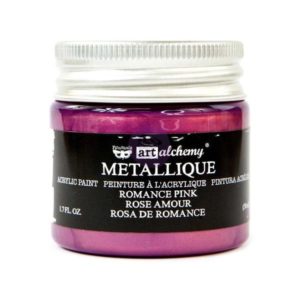 Finnabair Art Alchemy Acrylic Paint 1.7 Fluid Ounces - Metallique Romance Pink