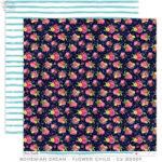 COCOA VANILLA STUDIO BOHEMIAN DREAM FLOWER CHILD 12 X 12 CARDSTOCK