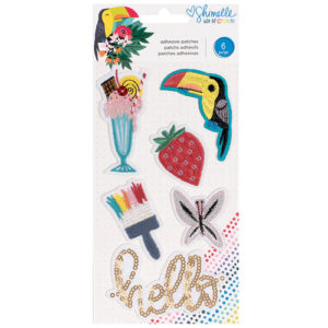 American Crafts - Box of Crayons Collection - Self Adhesive Patches