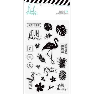 Heidi Swapp - Pineapple Crush Collection - Clear Acrylic Stamps