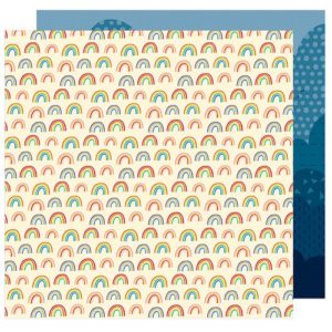 American Crafts - Box of Crayons Collection - 12 x 12 Double Sided Paper - In the Sky