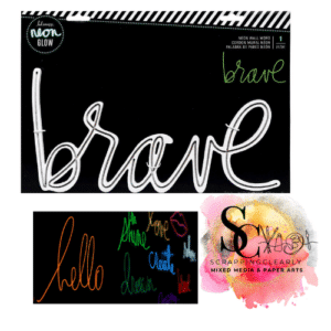 Heidi Swapp Neon Wall Word – BRAVE