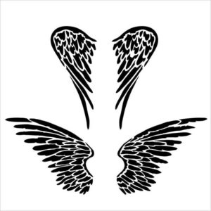 The Crafter's Workshop - 12 x 12 Doodling Template - Angel Wings