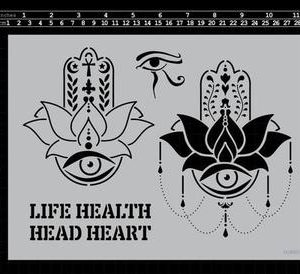 Kinder Kreations - Eye of Fatima stencil