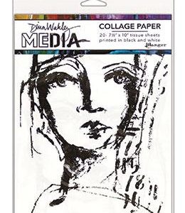 DINA WAKLEY MEDIA COLLAGE PAPER FACES