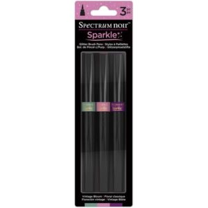 Crafter's Companion - Spectrum Noir - Glitter Brush Pens - Shades of Spring - 3 Pack