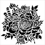 TCW 6 x 6 Stencil - Rose Bouquet