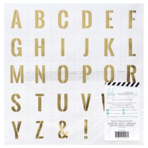 EMERSON LANE – SPECIALTY PAPER – VELLUM GOLD STENCIL ALPHA