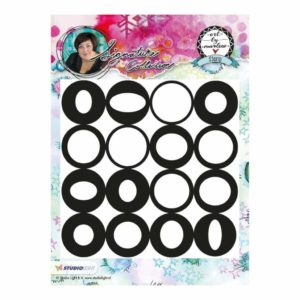 Art By Marlene Background Cling Stamp - All The Circles