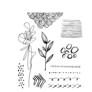 TIM HOLTZ STAMPERS ANONYMOUS – CLING STAMP – MEDIA MARKS 1