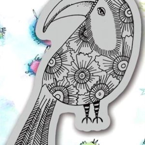 ART BY MARLENE 21 PARAKEET CLING STAMP