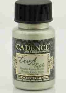 Cadence Metallic Fabric Paint - Platinium