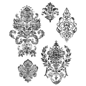 Tim Holtz Cling Rubber Stamp Set 7"X8.5"-Distress Damask