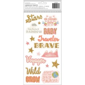 American Crafts - Pink Paislee - Little Adventurer Thickers Stickers