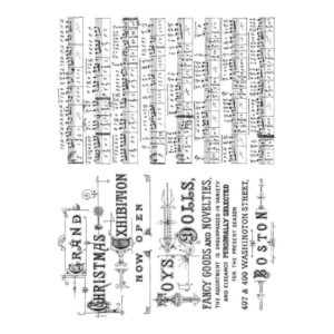 Tim Holtz Cling Stamps 7inch X8.5inch - Music and Advert