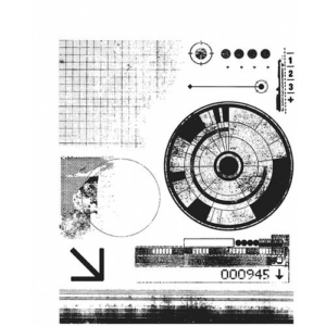 Tim Holtz - Cling Mounted Rubber Stamp Set - Glitch 1