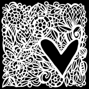The Crafter's Workshop - 6 x 6 Doodling Templates - Love Frame