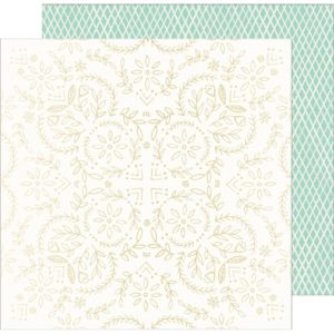 MAGGIE HOLMES SUNNY DAYS FOILED CARDSTOCK 12"X12" W/GOLD FOIL ACCENTS