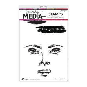 Ranger Ink Cling Mounted Stamps By Dina Wakley 6in X 9in - Fierce