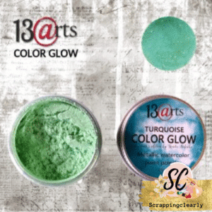 13 Arts Turquoise Color Glow - Metallic Watercolor