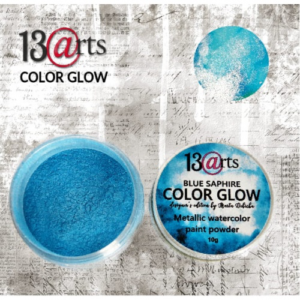 13 Arts Blue Saphire Color Glow - Metallic Watercolor