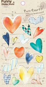 Pure Hearts Pink Epoxy Stickers